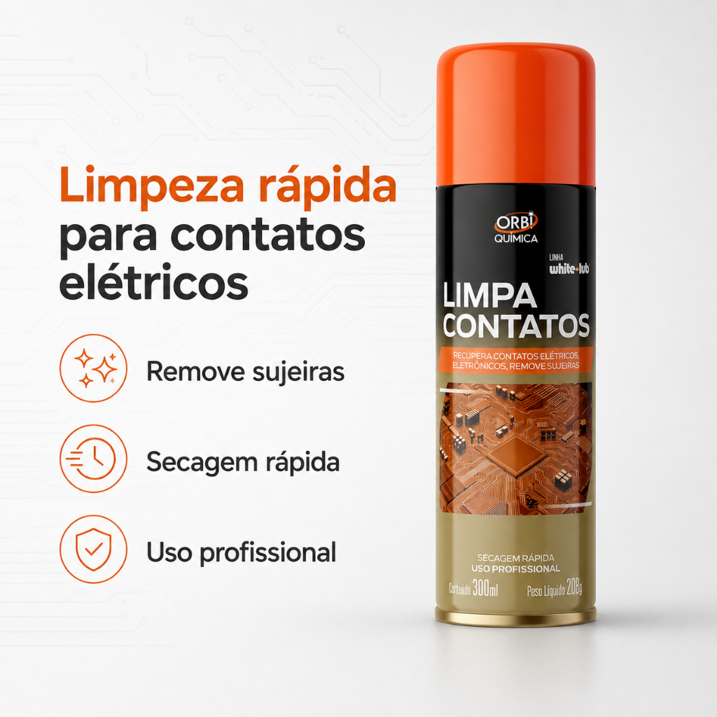 limpa contato orbi 300ml secagem rapida recupera contatos e eletronicos etc