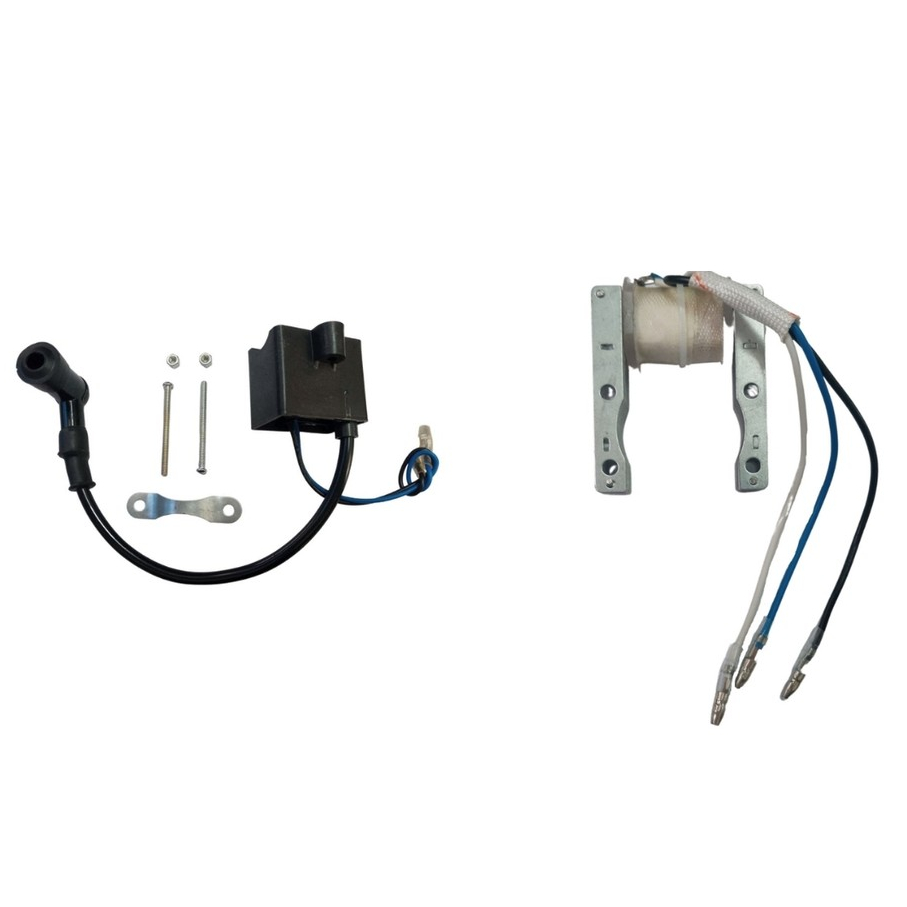 Kit Bobina Cdi + Bobina do Magneto 3 Fios para Bicicleta Motorizada Bike até 80cc 2 Tempos