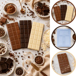 1~10 FORMA SIMPLES TABLETE GRANDE CÓD. 37 EM ACETATO BWB PARA BOMBOM, DOCES DE CHOCOLATE (CHOCO)