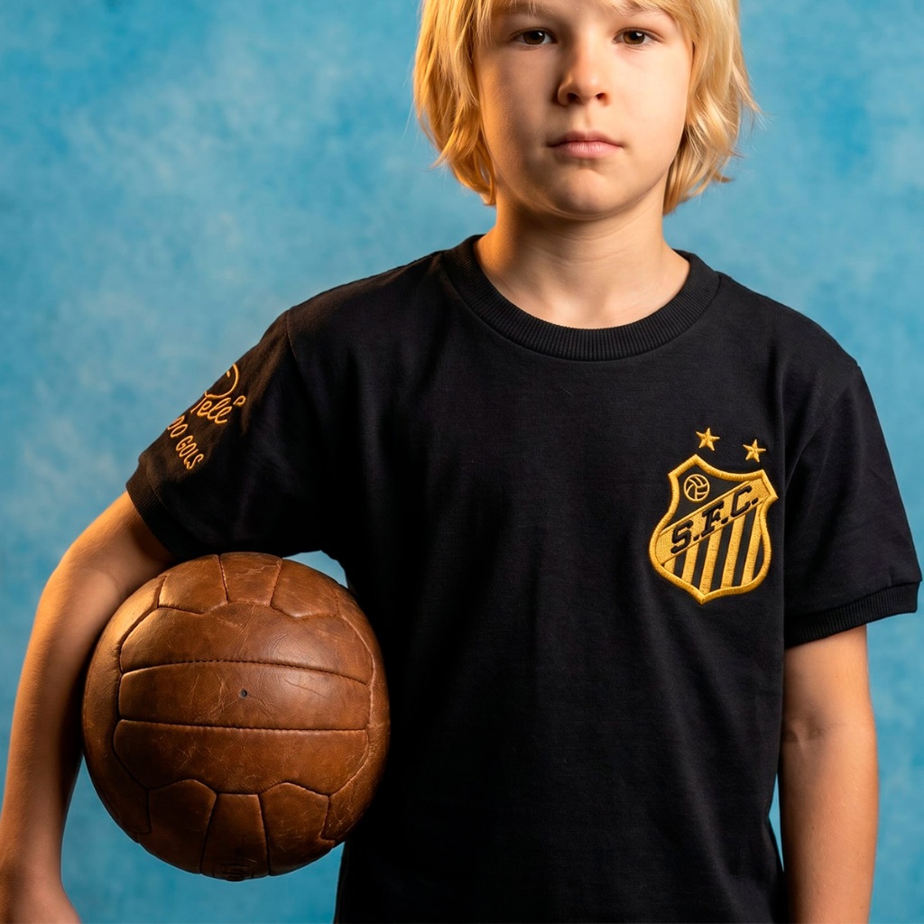 Camisa Santos Pelé Retrô Mil Gols Edição Limitada Infantil Oficial