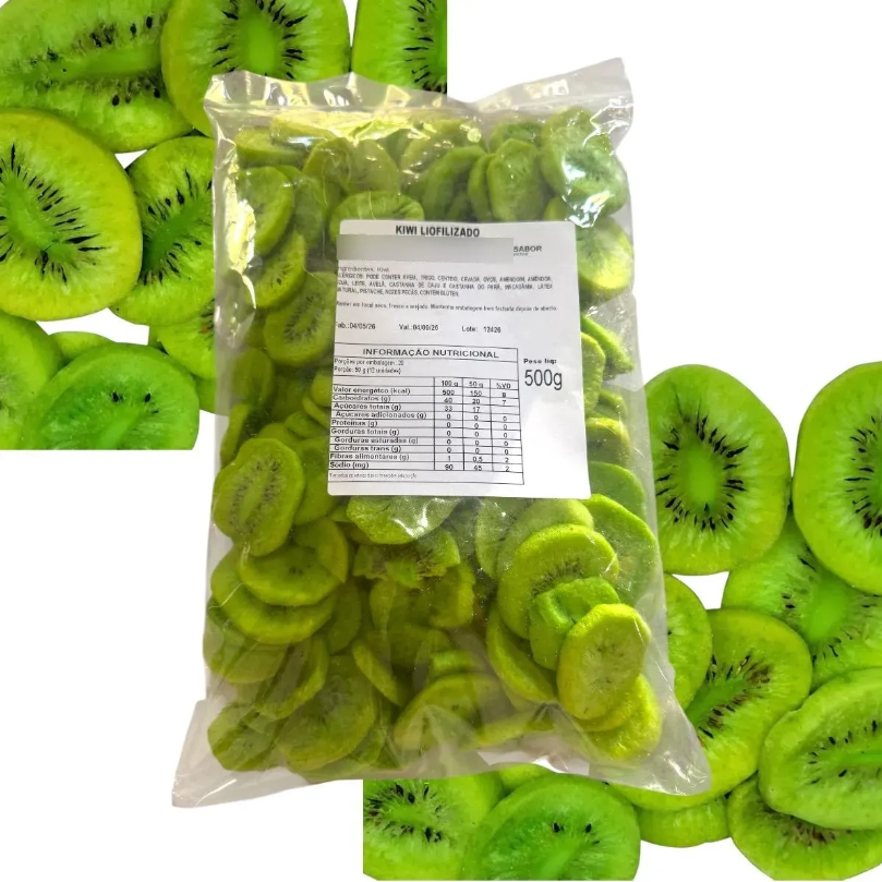Kiwi Liofilizado 500g Fruta Desidratada Crocante Natural