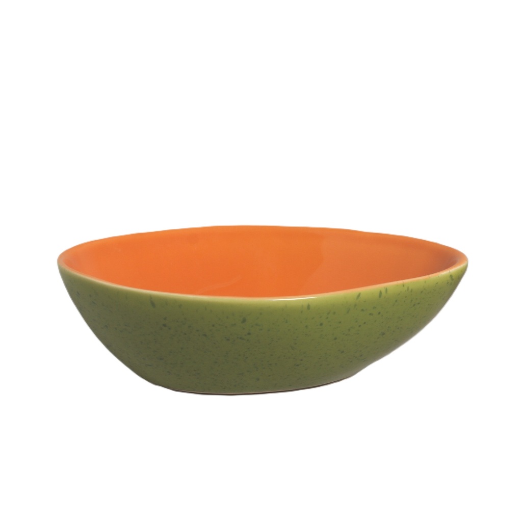 Tigela Mamão Papaya Laranja e verde (Capacidade 400ml)