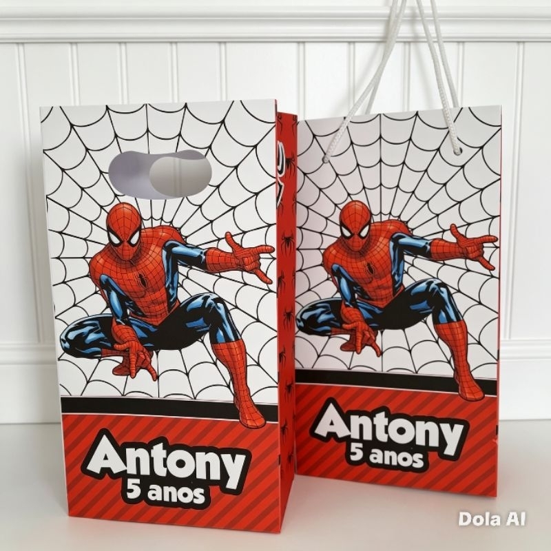 SACOLINHA PEGUE E MONTE PERSONALIZADA HOMEM ARANHA, MIMO PARA FESTA, LEMBRANCINHA DE ANIVERSÁRIO, PERSONALIZADOS