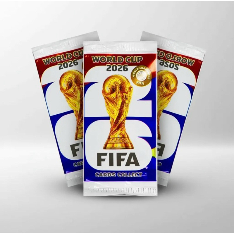 Kit 200 Cards Copa do Mundo Fifa 2026 50 Pacotinhos Fechados Para Bater Bafo Trocar Cartas Futebol