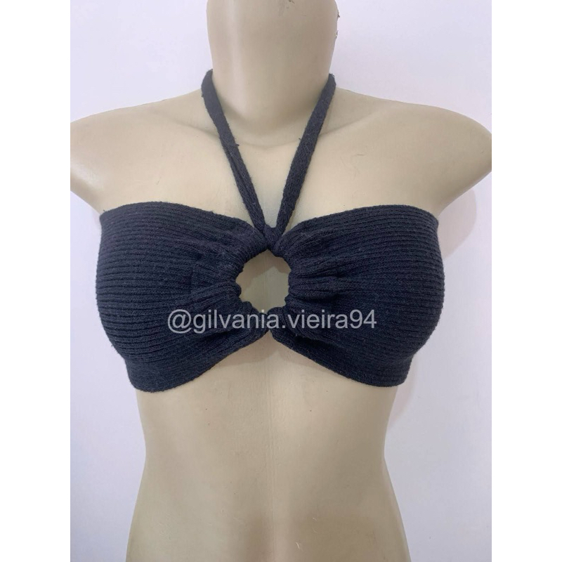 TOP CROPPED MULTI AMARRAÇÕES TRICÔ TRICOT NÃO POSSUI ARGOLA — imagem 2 de 2