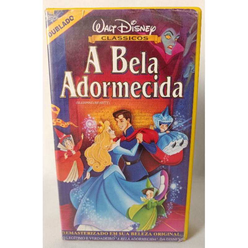 VHS A Bela Adormecida Dublado fita filme desenho infantil Walt Disney clássico colecionador
