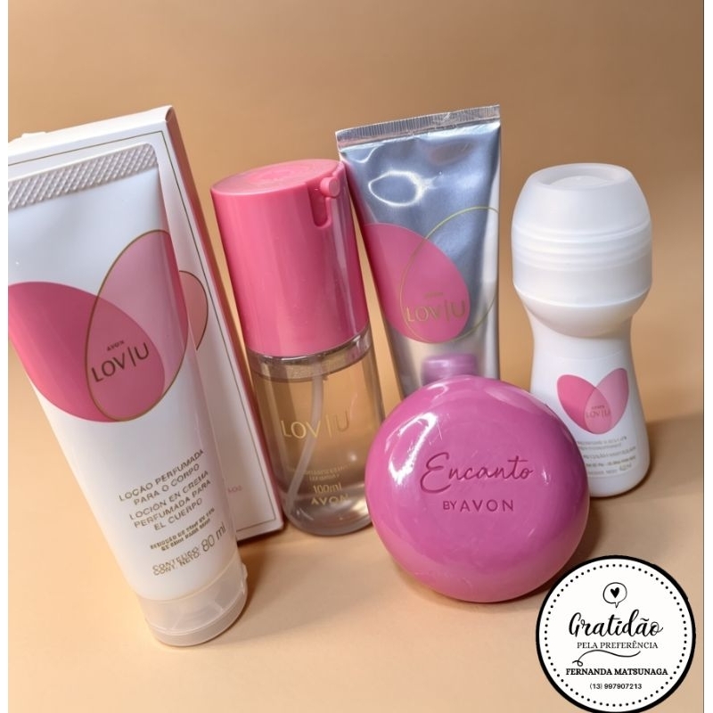 🌸💝Kit LOV | U Avon Desodorante Spray ( 4 Produtos no Kit )💝🌸