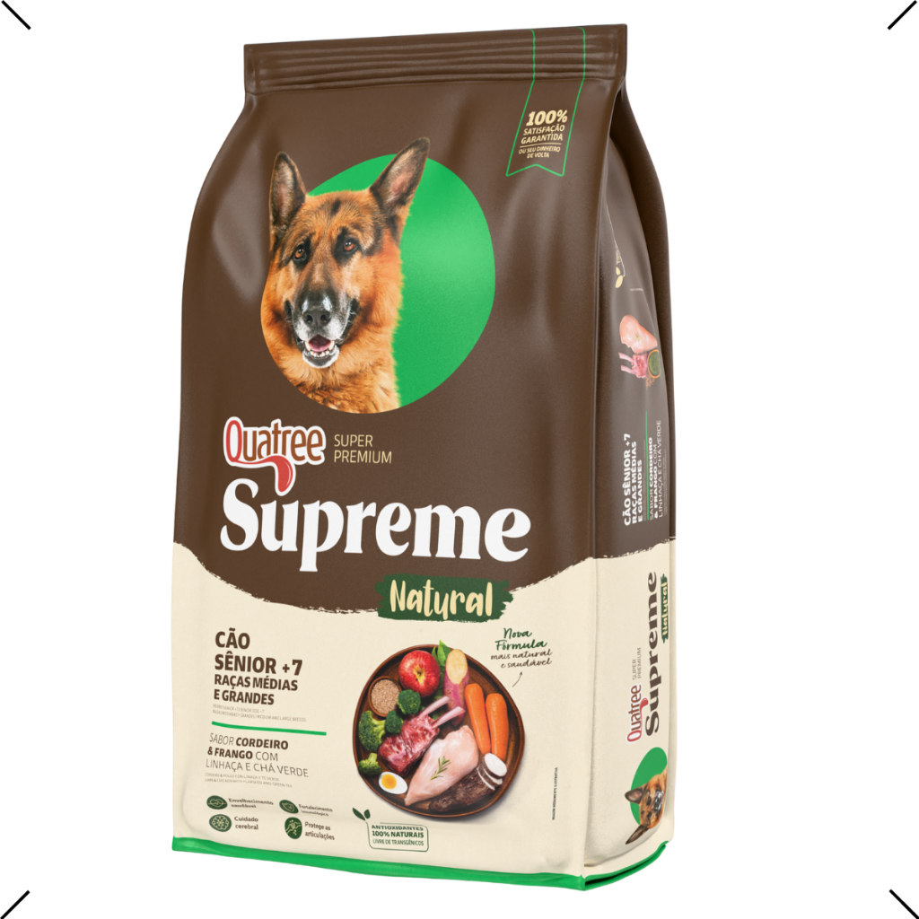 RAÇÃO QUATREE SUPREME SENIOR RAÇA MEDIA E GRANDE 15KG