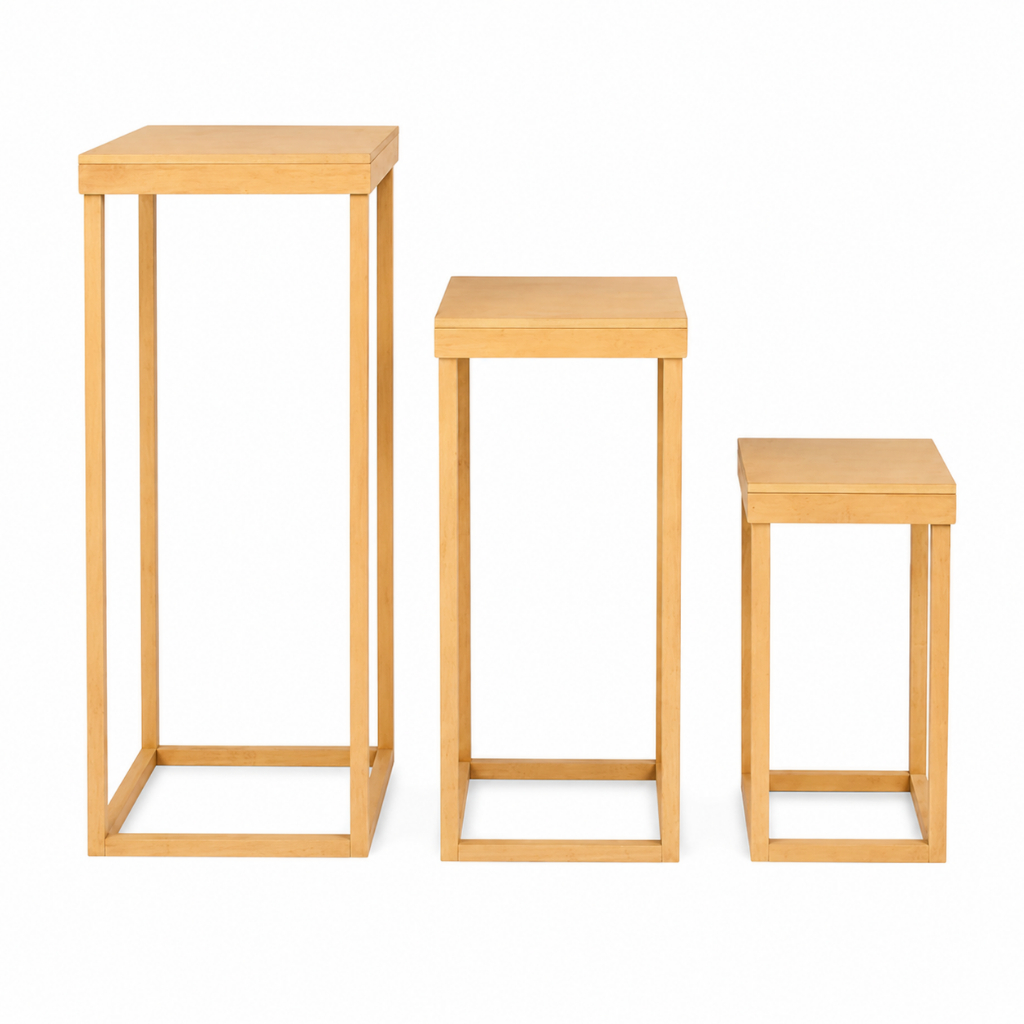 Trio Mesa P M G MDF Decorativo Desmontável Festa Expositor Doces Lembrancinhas Mesa Posta