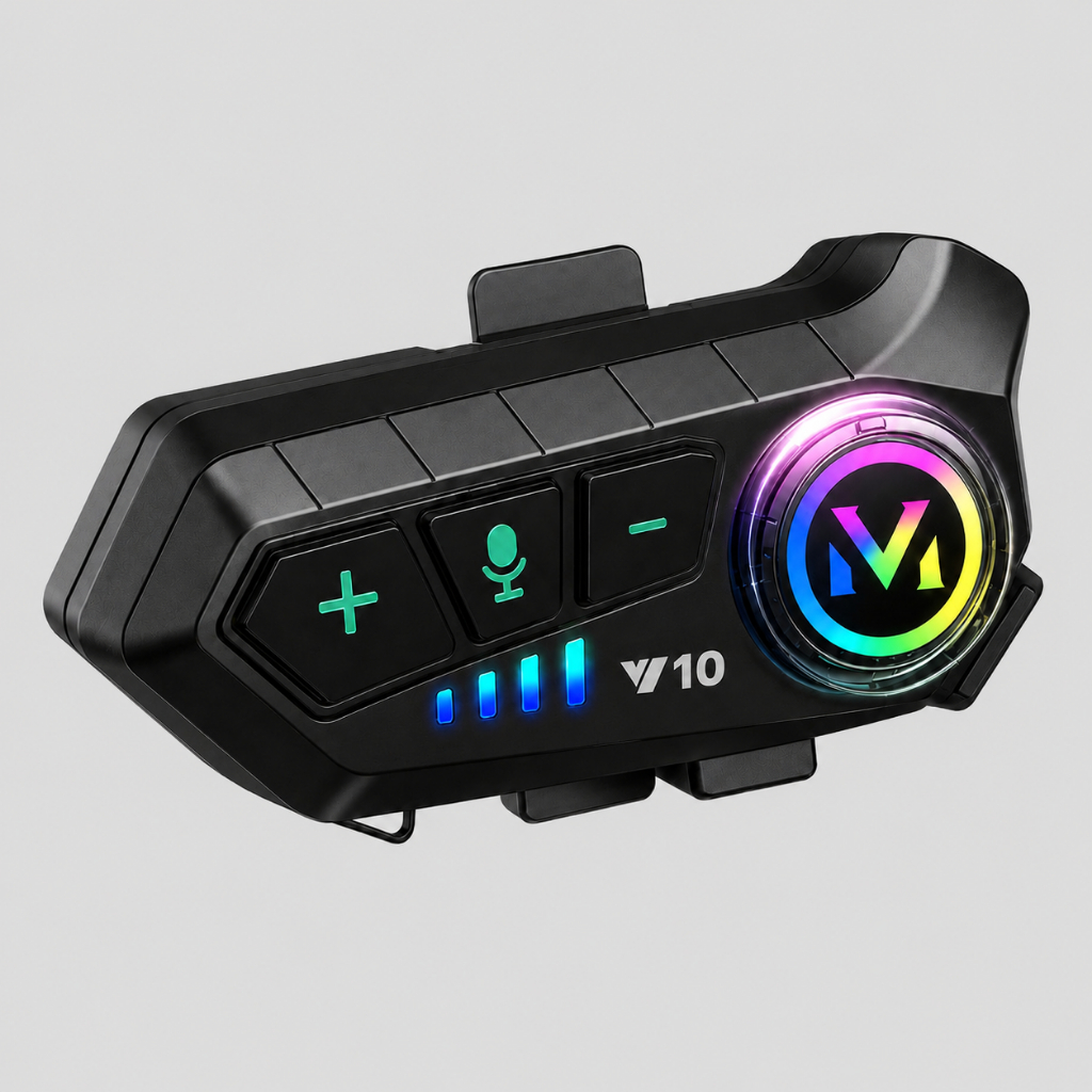 Fone Bluetooth  Y10 Para Capacete De Moto  Música GPS Chamadas IPX6