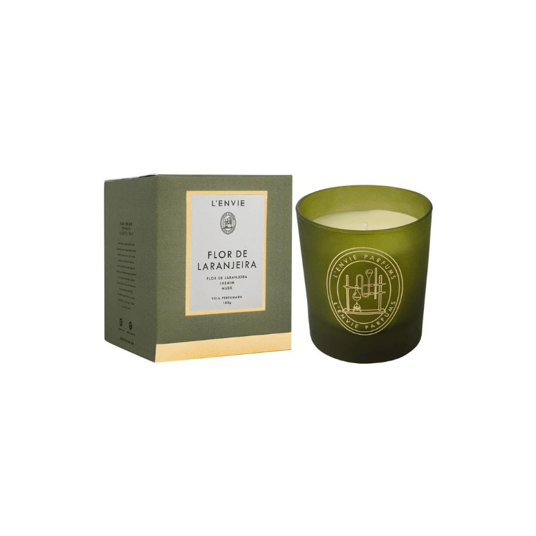 Vela Perfumada Flor De Laranjeira 210g Elementos - Lenvie Original — imagem 2 de 2