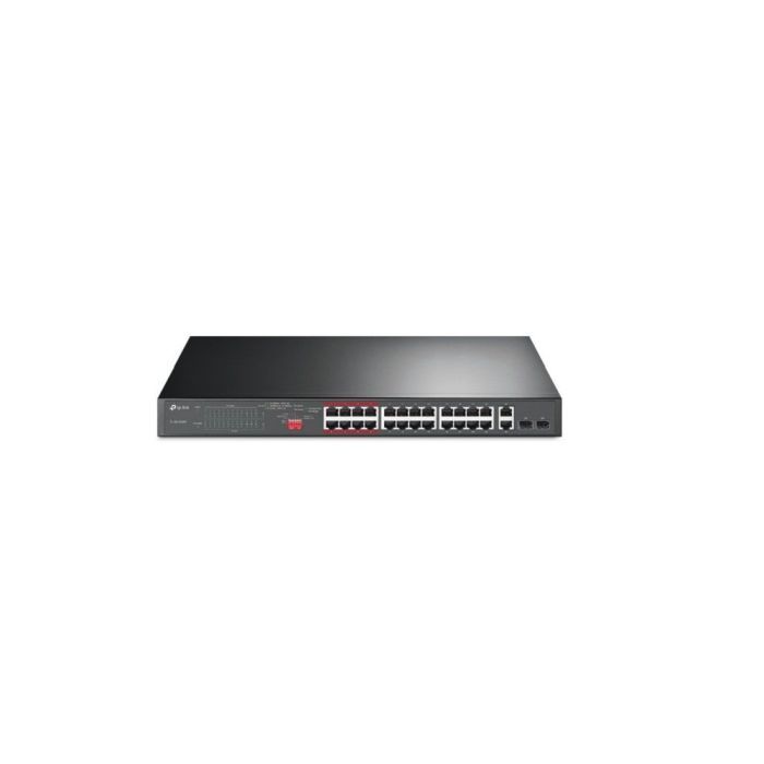 Switch TP-Link TL-SL1226P 24 Portas POE + 2 Gigabit 10/100/1000Mbps Rack + 2 SFP