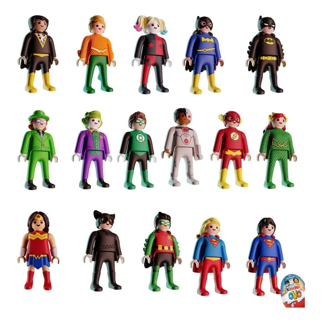 Kit Brinquedo Kinder Ovo Playmobil DC Comics - Complete sua coleção com desconto