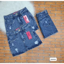 mini saia jeans feminina sem Lycra