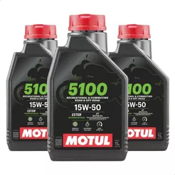 3 Litros Óleo Motul 5100 15w50 Semi-sintético Honda Yamaha