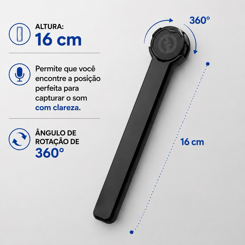 Suporte Para Microfone Lapela Lark M2 Adaptador