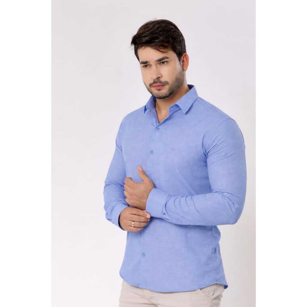 Camisa Linho Premium Social Manga Longa Oferta Imperdível