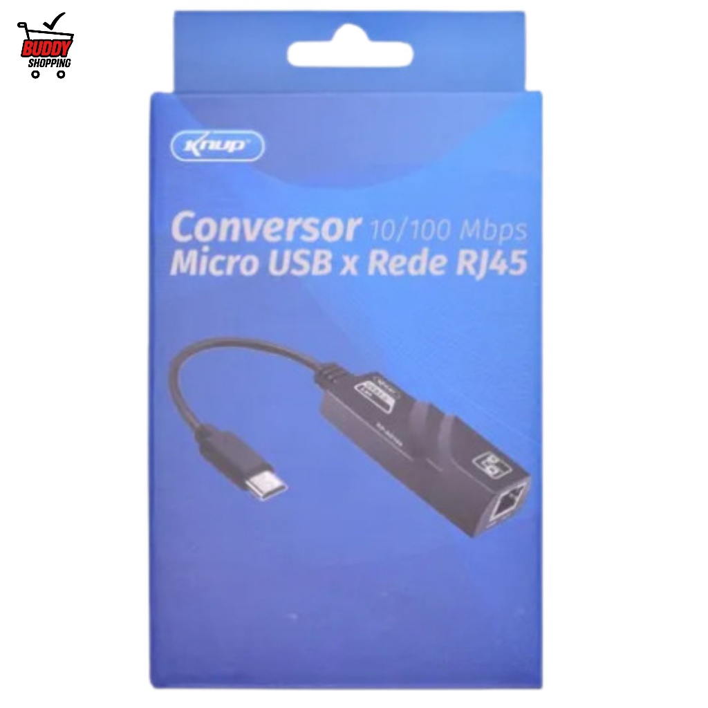 Adaptador Conversor De Rede Usb Para Rj45 Placa Rede Externa Lan 10/100 Mbps Computador Notebook