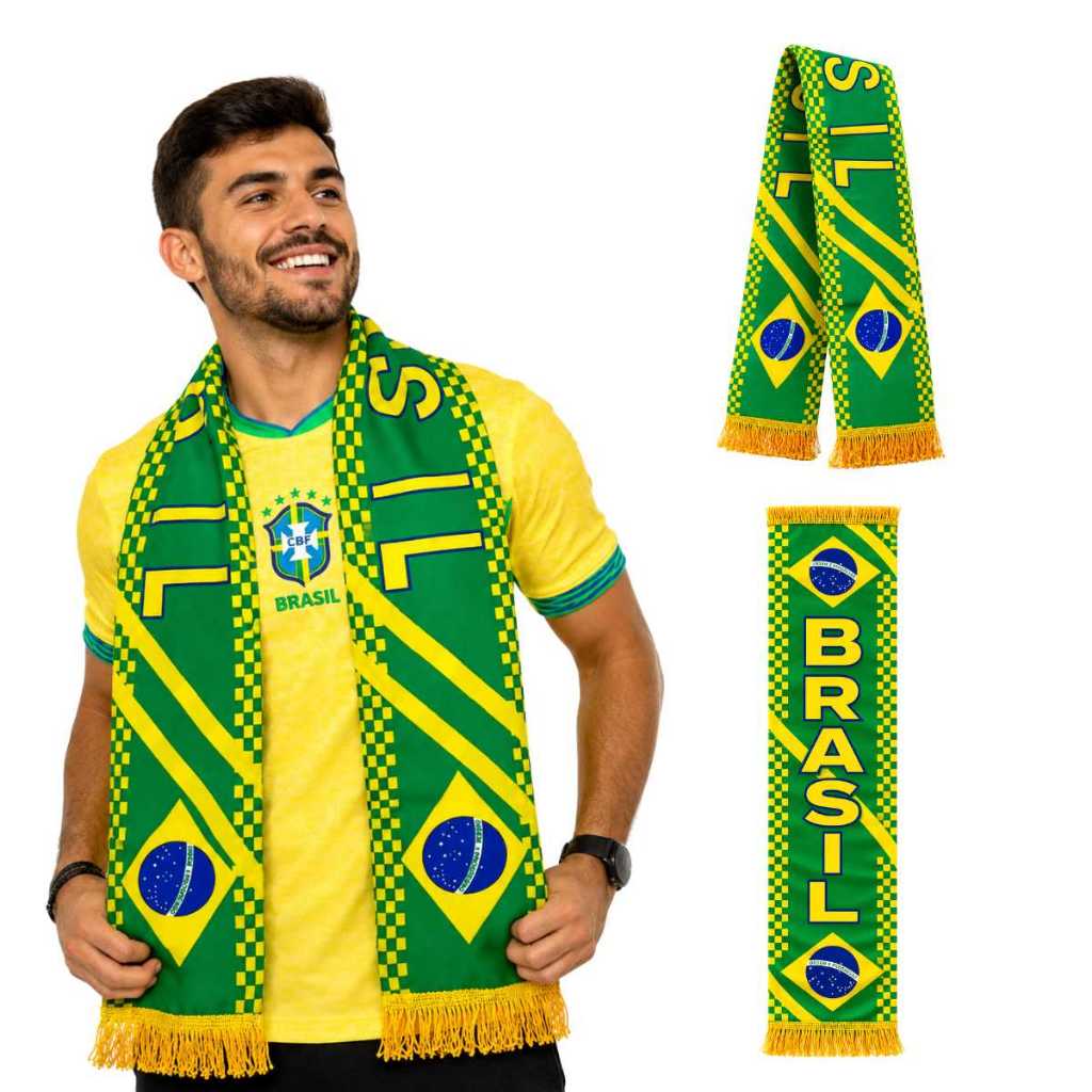 Cachecol Brasil Copa do Mundo Rumo ao Hexa Vista a Torcida