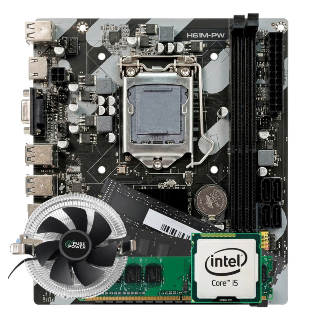 KIT PLACA MAE 1156 COM I5 DISSIPADOR COM PASTA TERMICA E MEMORIA RAM