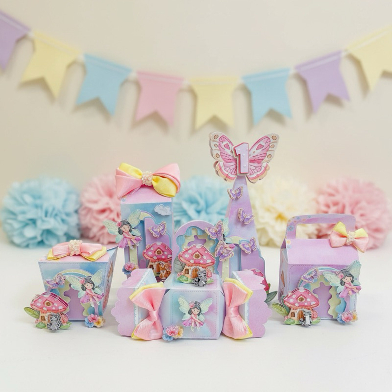 Kit Festa Personalizado com Apliques 3D | Jardim Encantado | Lembrancinha Decorada para Festa Infantil