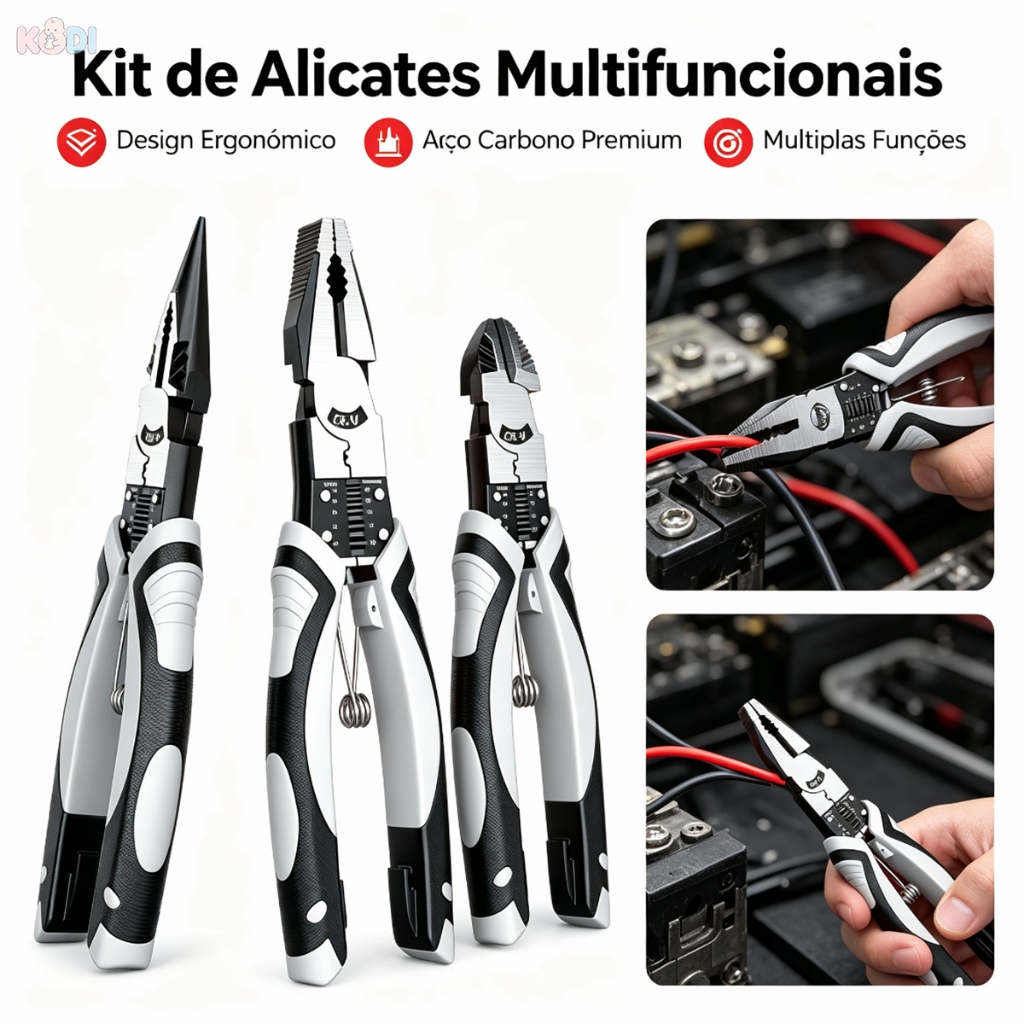 Alicate Multifuncional Universal Corte Bico Profissional Diagonal Ferramentas Crimpar Descascador Fios-F18