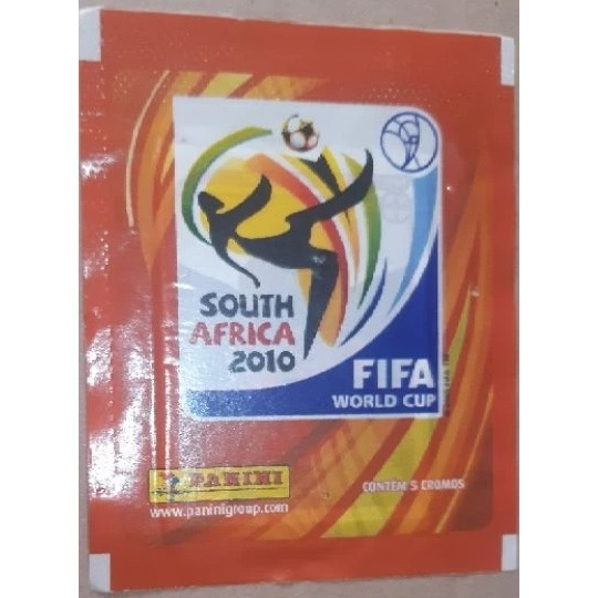 Copa do Mundo 2010 SOUTH AFRICA África do Sul ENVELOPE LACRADO Versão 5 CROMOS ( Brilhante) MADE IN BRAZIL Panini Brasil