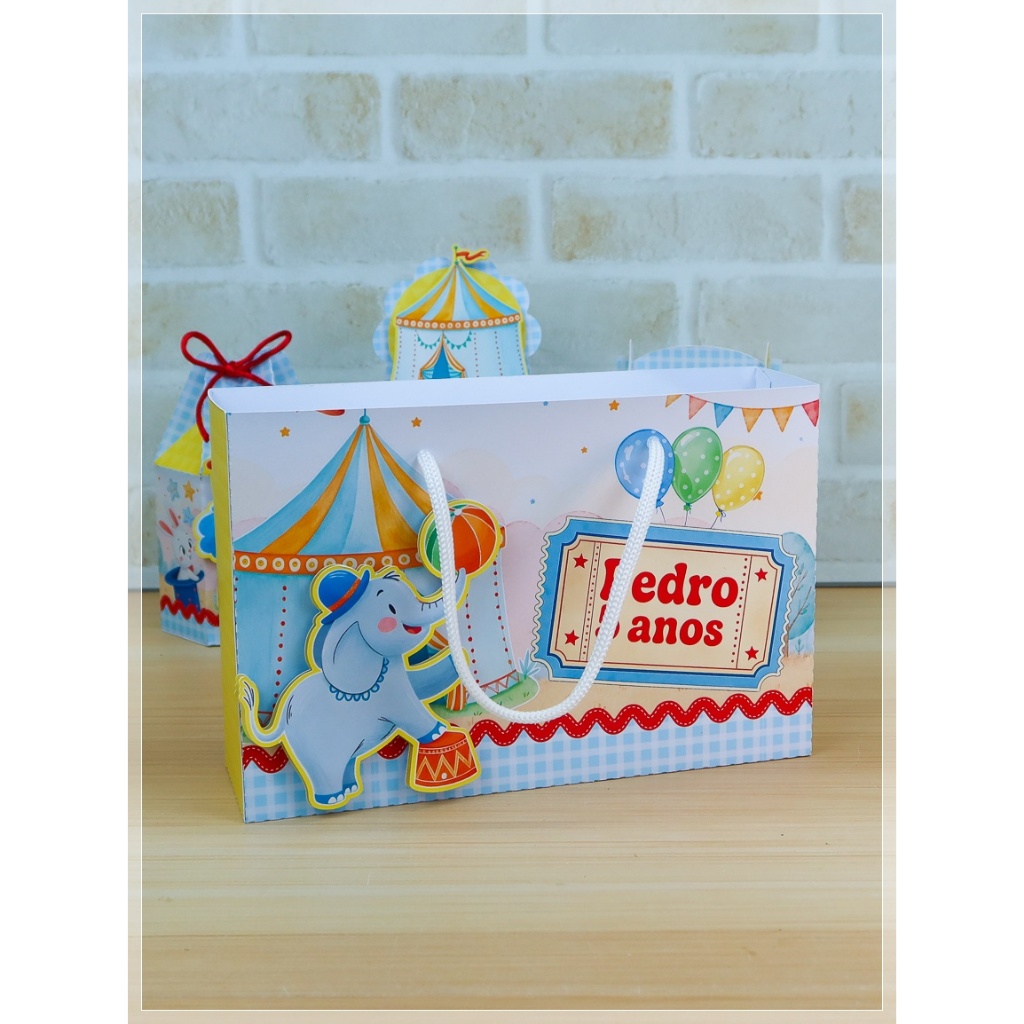 sacolinha personalizada circo-lembrancinha personalizada-festa personalizada-aniversario personalizado