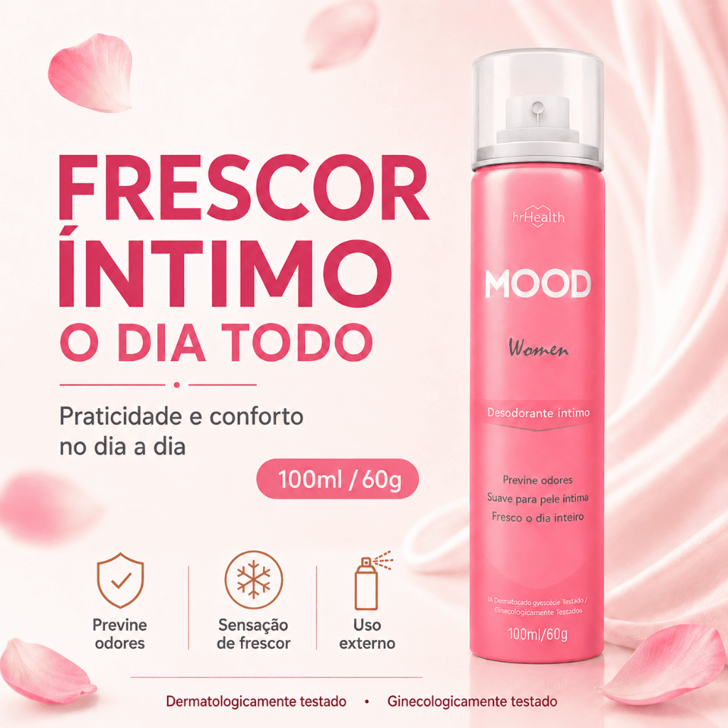Desodorante Íntimo Feminino Mood Care My Health 100ml Frescor Suave Proteção Diária Prevenção Odores