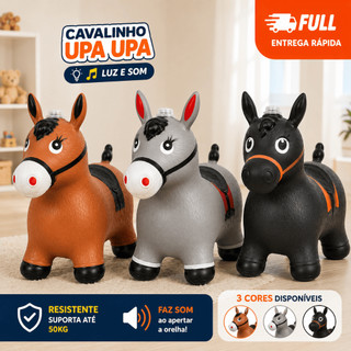 Cavalinho Upa Upa Pula Pula Pocotó de Borracha com Luz e Som Grande