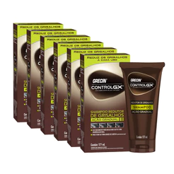 Kit 6x Grecin Control GX Shampoo Redutor de Grisalho 177ml