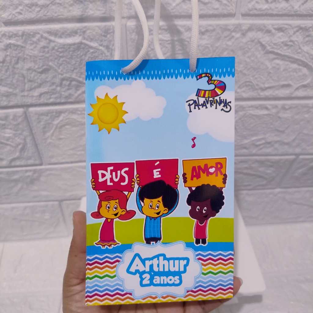 Sacolinha surpresa 3 PALAVRINHAS/ PARA MONTAR/ lembrancinhas 3 PALAVRINHAS/ personalizados 3 PALAVRINHAS