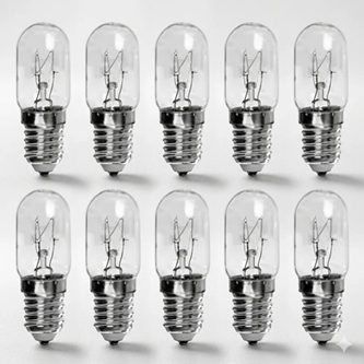 Kit 10 Lampada E14 15w 127v P/ Fogoes Geladeiras Microondas