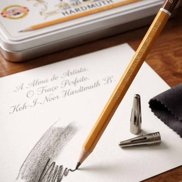 Kit com 4 Lápis Grafite Graduação B Koh I Noor - Hardtmuth 1500