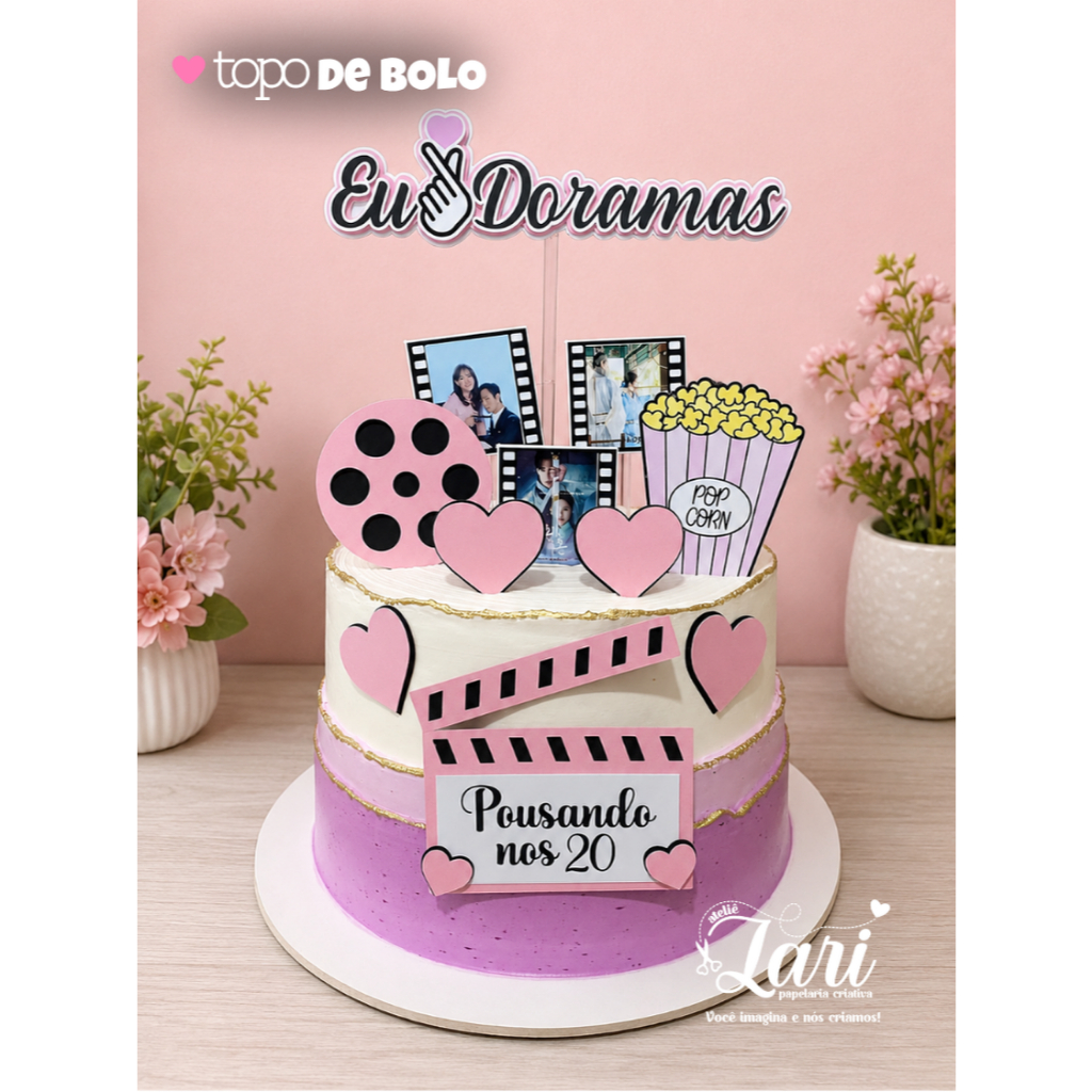 Topo de Bolo DORAMAS Personalizado | Nome + Idade | Pronto p Uso | Aniversário | Mesversário