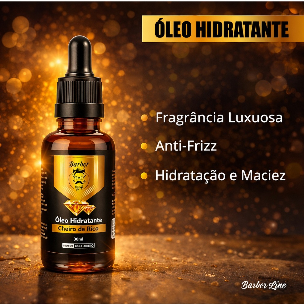 Óleo Para Barba Macia Perfumada Hidratação Cheiro De Rico