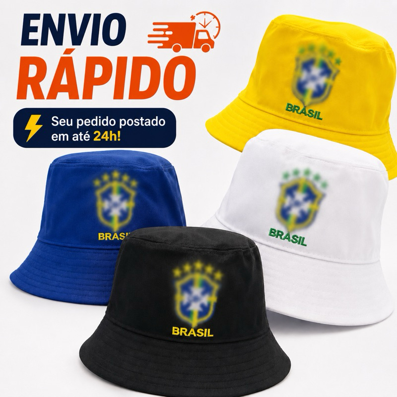 BUCKET HAT BRASIL VERÃO COPA CHAPÉU