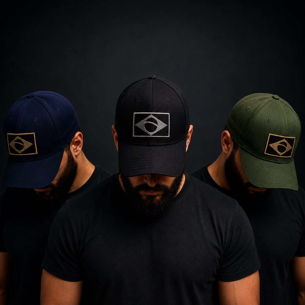 Boné do Brasil Aba Curva Bandeira Bordado Copa do Mundo Seleção Brasileira Regulagem Bone Dad Hat Unisex Curvo