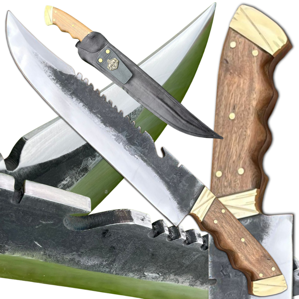Faca Bowie Rambo Trilho Trem 8mm Bushcraft  Fultang 12 Pol