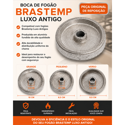 Peça Fogão Brastemp Luxo Antigo Anos 60 70 Espalhador Bacia tampa