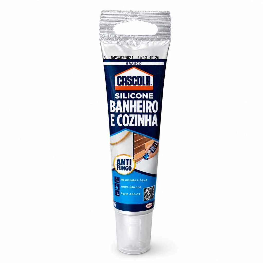 Silicone Branco Cascola Anti Mofo Banheiro e Cozinha 100% Impermeável Alta Fixação Profissional