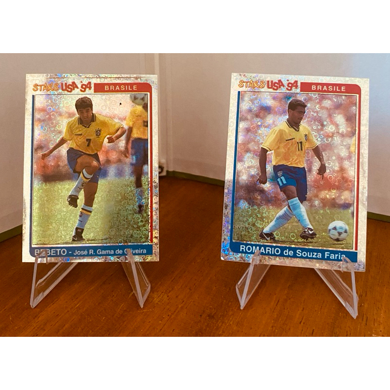Figurinhas Supercalcio 94/95 - Bebeto e Romário - Copa 1994