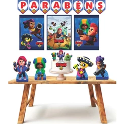 Kit festa em casa personalizado fazemos todos os temas Brawl Stars