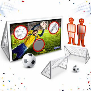 Kit 2 Traves Chute a Gol Brinquedo Infantil  Copa Mini Golzinho 2 Traves Bola Alvo Barreiras Brasil