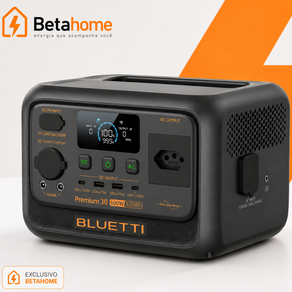 Estação Energia Bluetti Premium 30 V2 Gerador Portátil 600w Original