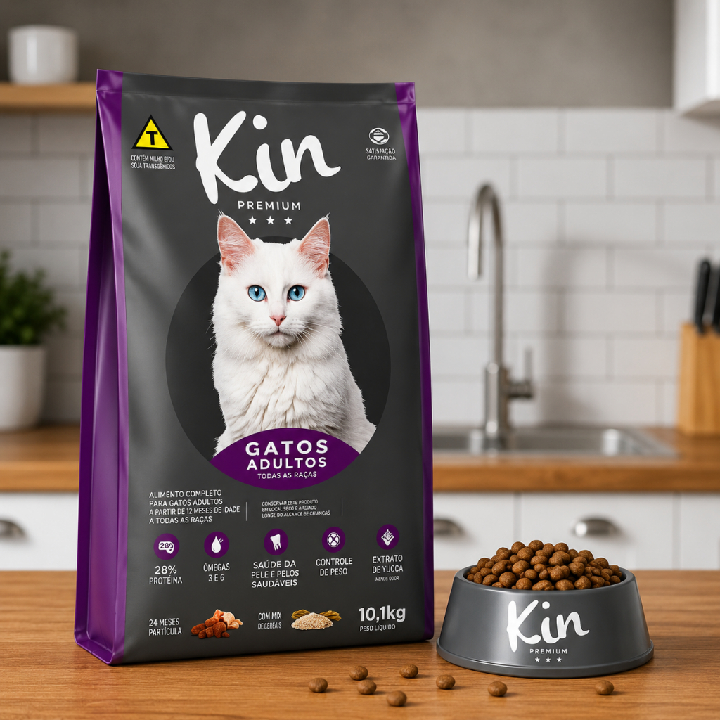 Ração Kin Premium Gatos Adultos 10,1kg