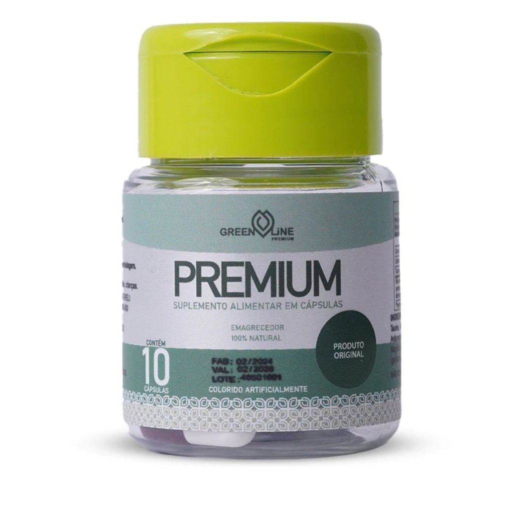Suplemento em cápsula Green Line Premium óleo de coco Green Em pote de 60g 10 un