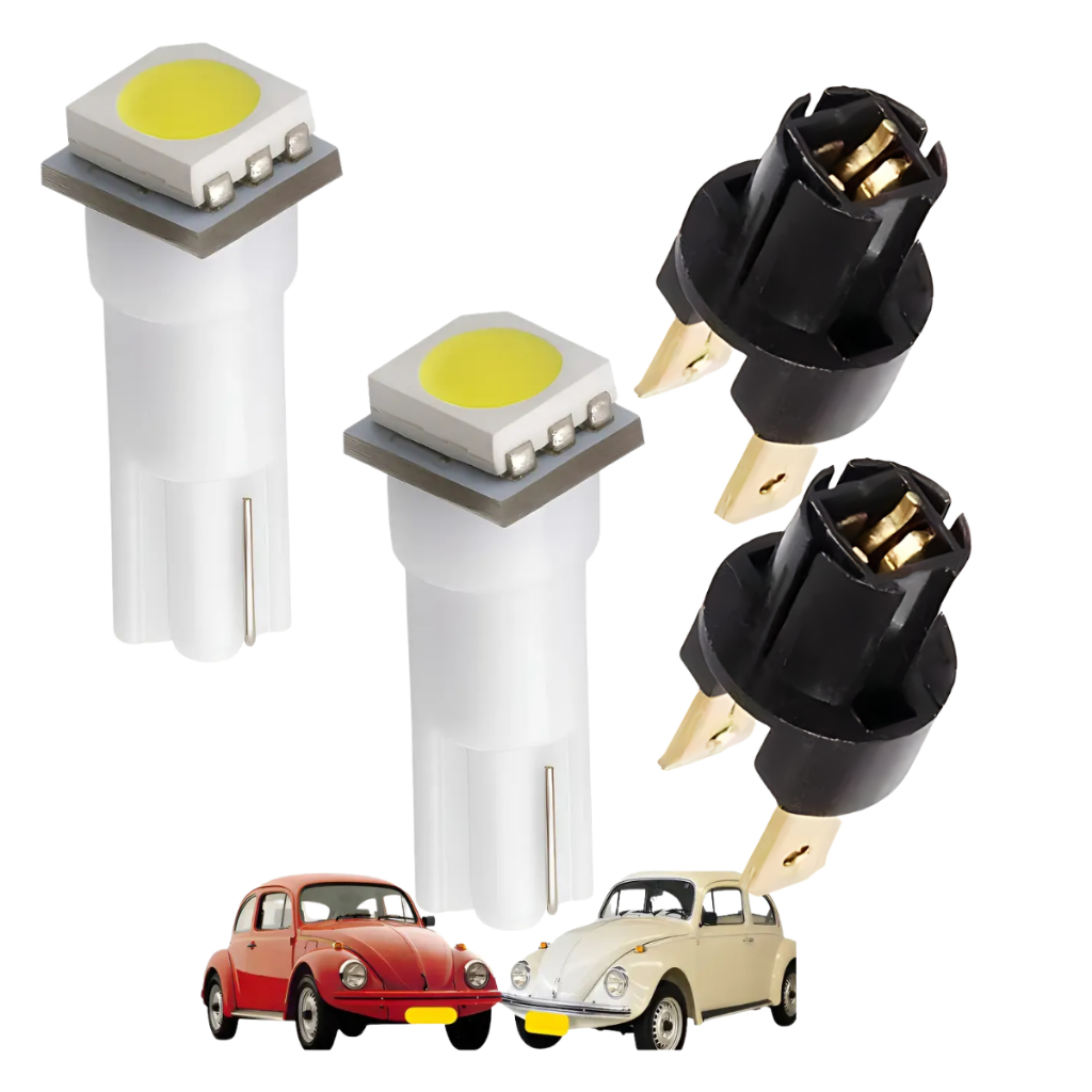 Soquete + Lampada Led Branco Painel Fusca Fafa / Itamar