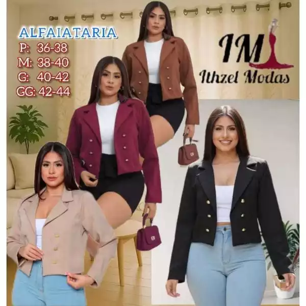 Blazer Terninho Social Alfaiataria Trabalho Botões Dourados P-M-G-GG