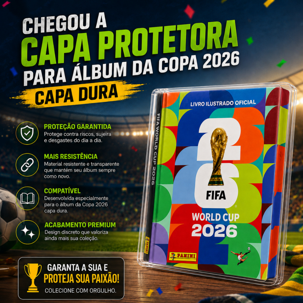 Capa Protetora Para Álbum da Copa Do Mundo 2026 Capa Dura